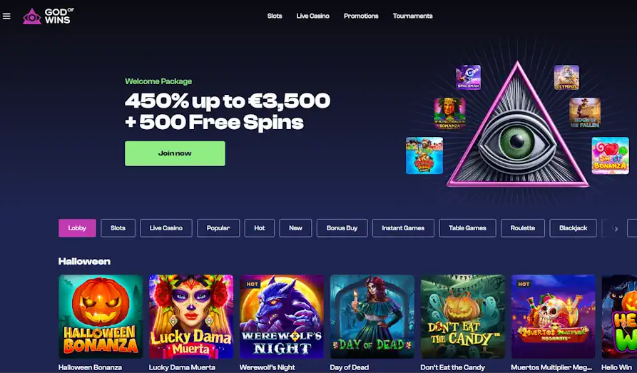 Read review of God of Wins Casino