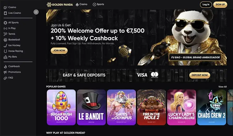 Read review of Golden Panda Casino