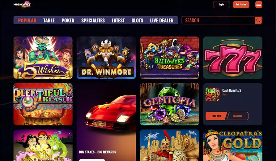 Highway Casino slots Landscape screenshot image #1 for Highway Casino