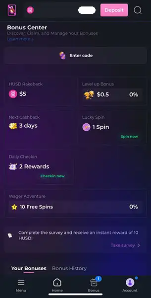 Hunny Play Casino mobile screenshot #5 Mobile Screenshot image #5 for Hunny Play Casino