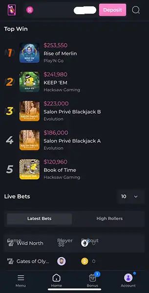 Hunny Play Casino mobile screenshot #4 Mobile Screenshot image #4 for Hunny Play Casino