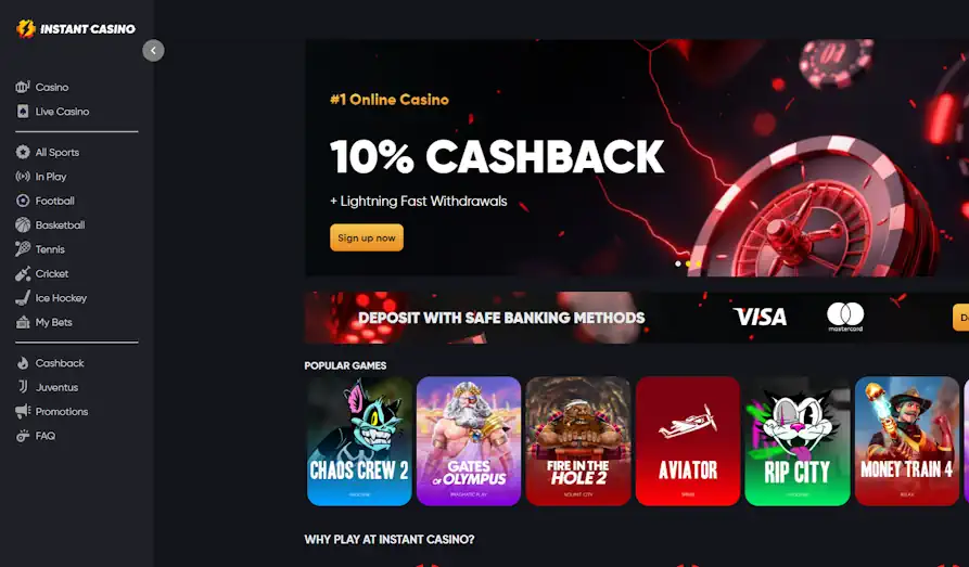Read review of Instant Casino