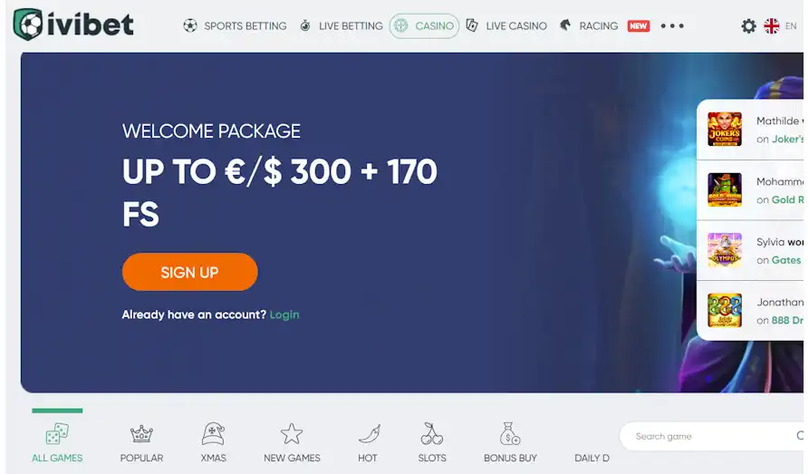 Read review of Ivibet Casino