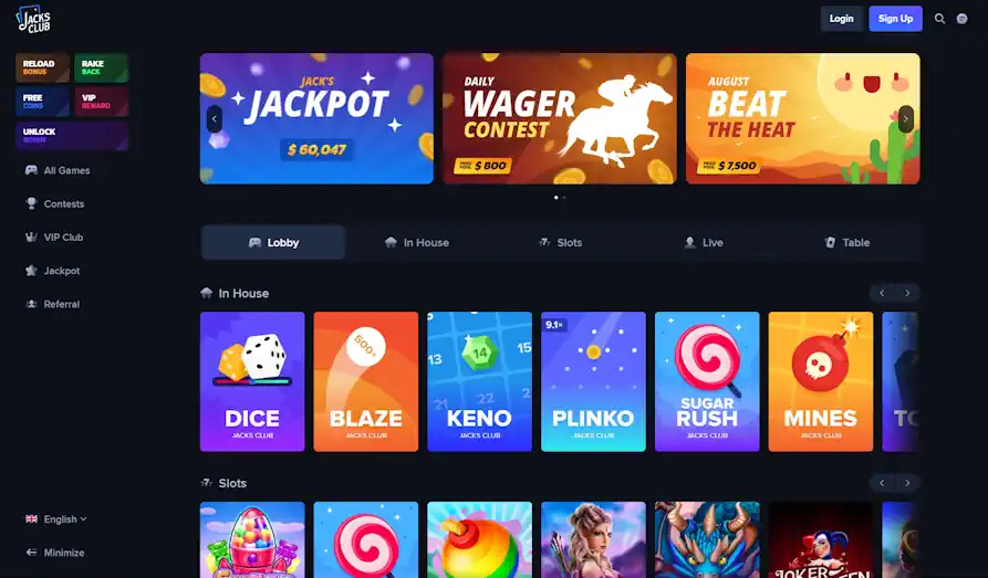 Read review of JacksClub Casino