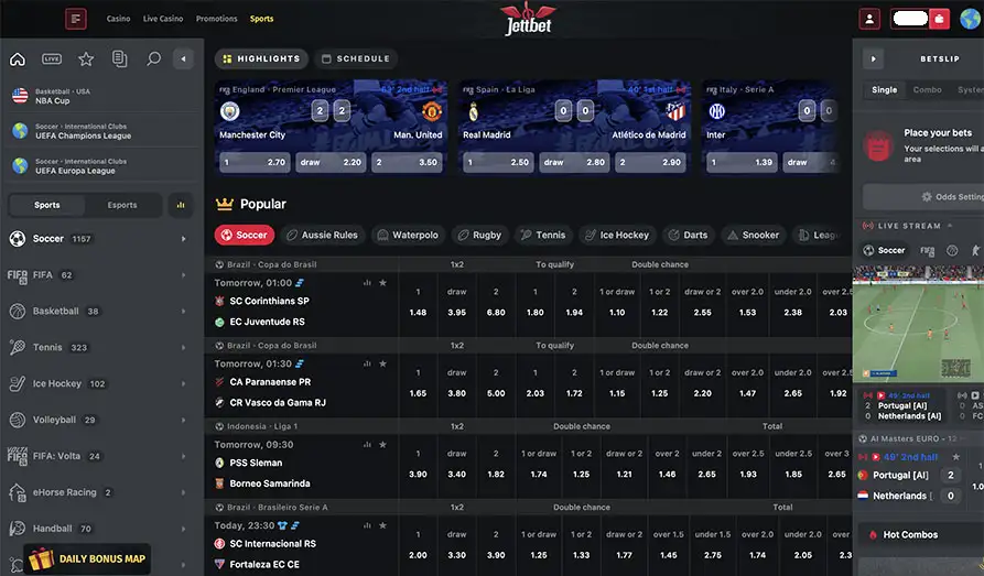 Jett Bet Casino sports betting Screenshot image #2 for Jett Bet Casino