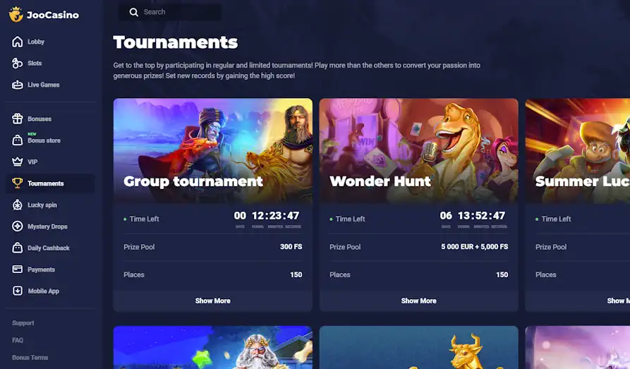 Joo Casino tournaments Screenshot image #3 for Joo Casino