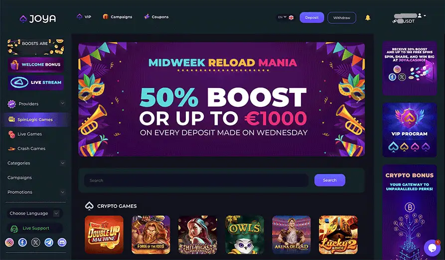 Read review of Joya Casino