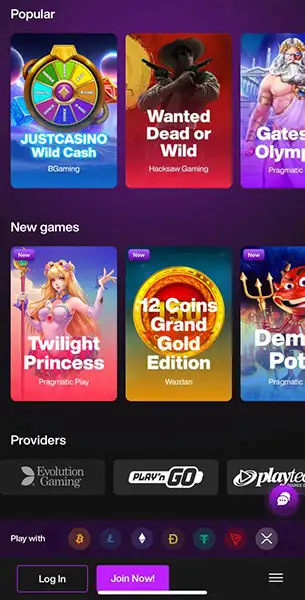 Just Casino IO mobile screenshot #3 Mobile Screenshot image #3 for Just Casino IO