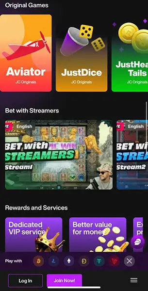Just Casino IO mobile screenshot #4 Mobile Screenshot image #4 for Just Casino IO