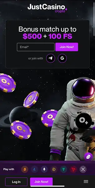 Just Casino IO mobile screenshot #1 Mobile Screenshot image #1 for Just Casino IO