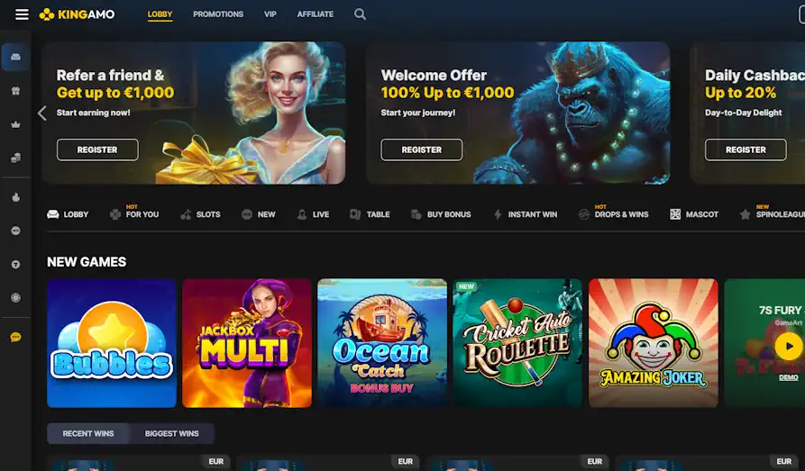 Read review of Kingamo Casino
