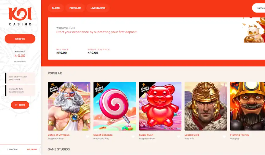Read review of Koi Casino