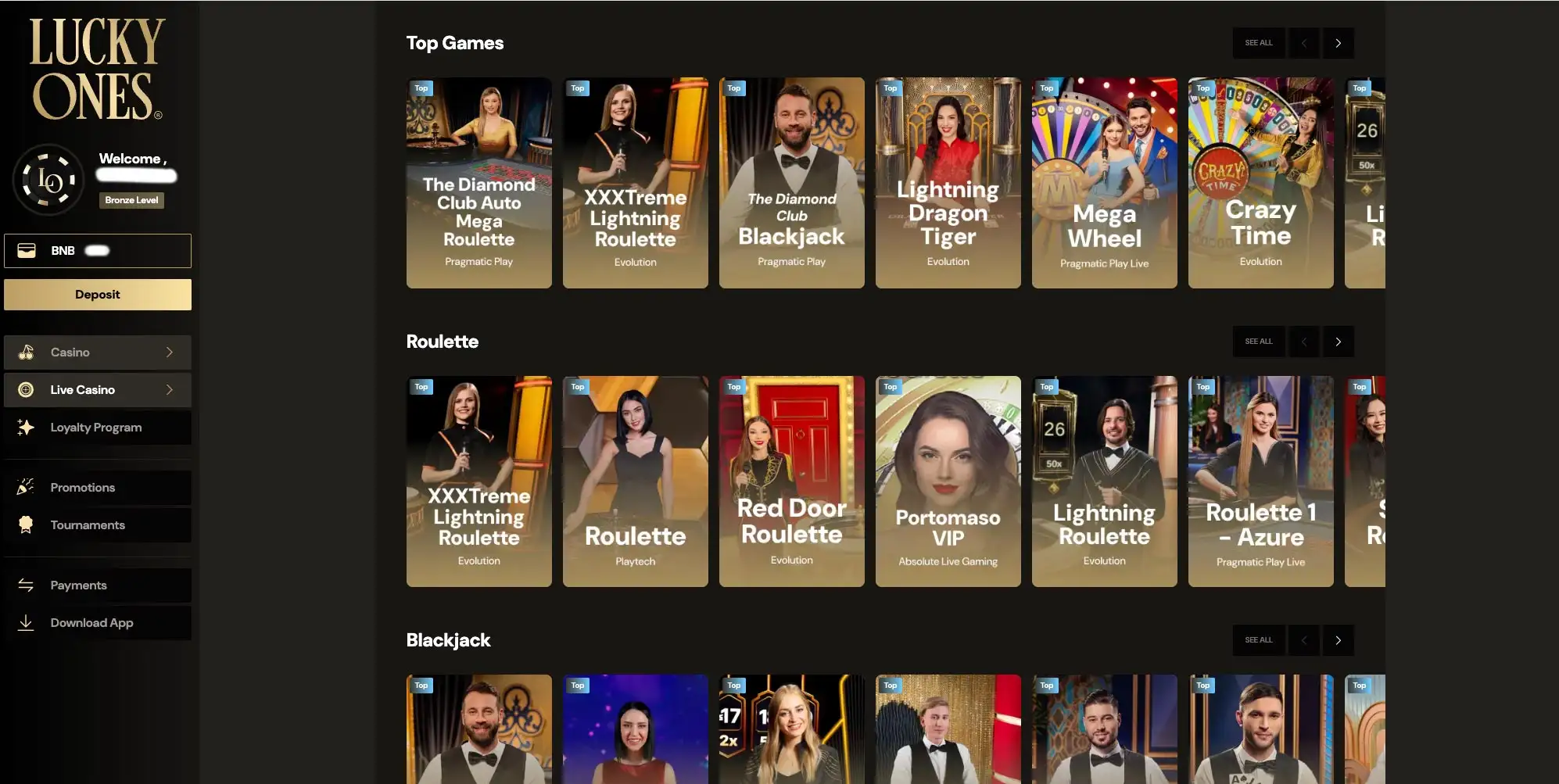 Lucky Ones Live Casino Screenshot image #3 for Lucky Ones Casino