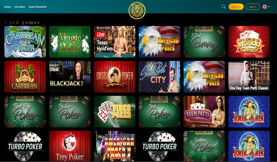 Lucky Bay Casino card games Screenshot image #3 for Lucky Bay Casino