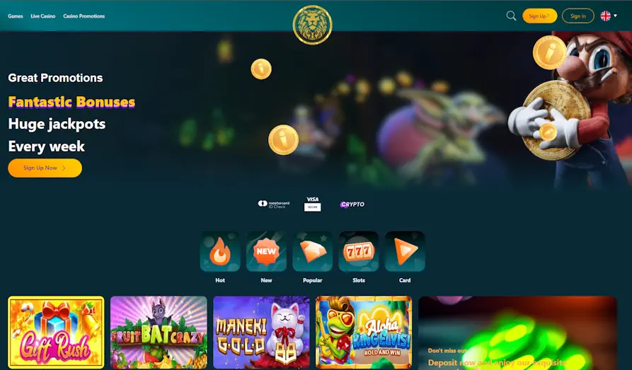 Lucky Bay Casino homepage Main screenshot image for Lucky Bay Casino