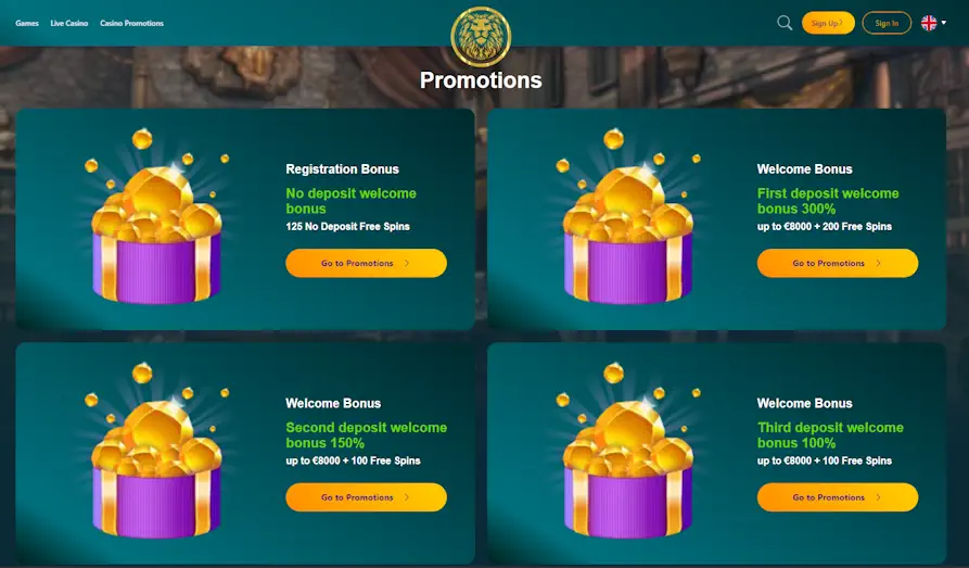 Lucky Bay Casino promotions page Screenshot image #2 for Lucky Bay Casino