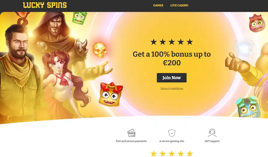Read review of Lucky Spins Casino