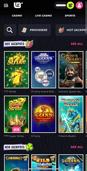 LunuBet Casino mobile screenshot #5 Mobile Screenshot image #5 for LunuBet Casino