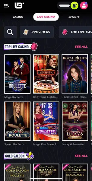 LunuBet Casino mobile screenshot #2 Mobile Screenshot image #2 for LunuBet Casino