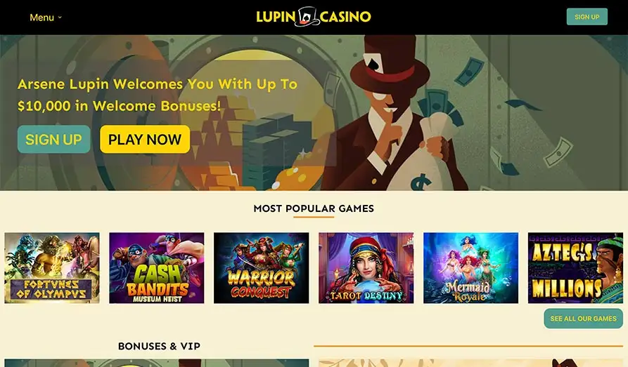 Read review of Lupin Casino
