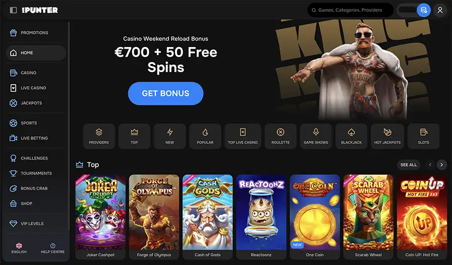 - Main screenshot image for Mr Punter Casino