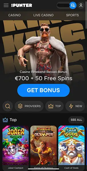 Mr Punter Casino mobile screenshot #1 Mobile Screenshot image #1 for Mr Punter Casino