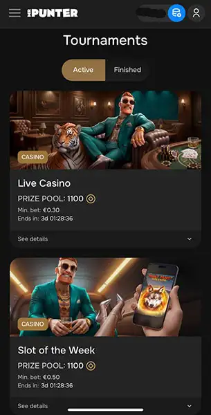 Mr Punter Casino mobile screenshot #2 Mobile Screenshot image #2 for Mr Punter Casino