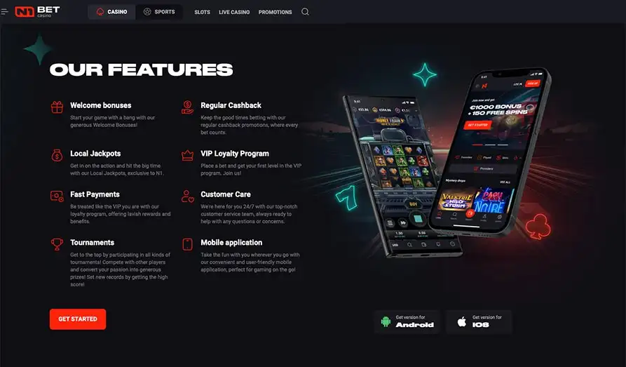 N1 Bet Casino features Screenshot image #2 for N1 Bet Casino