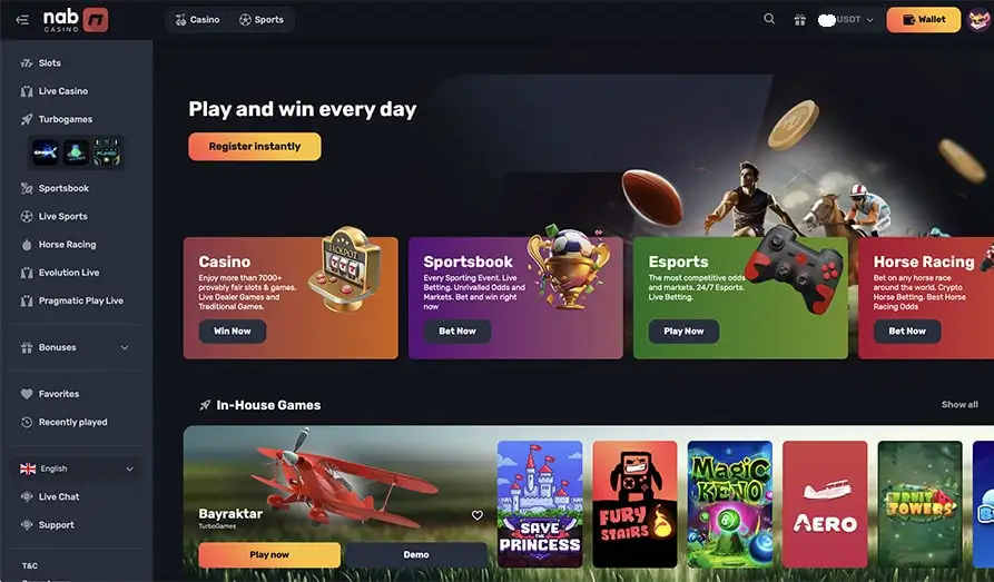 Read review of Nab Casino