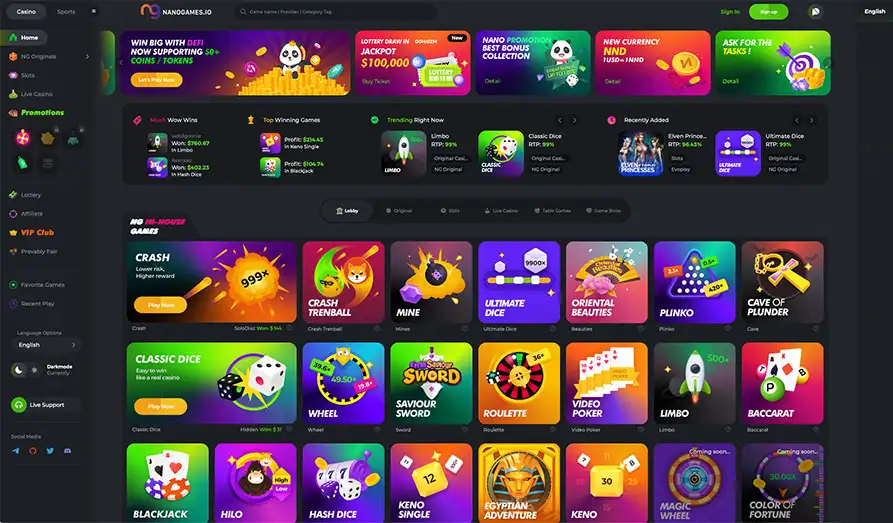 Read review of Nano Games Casino
