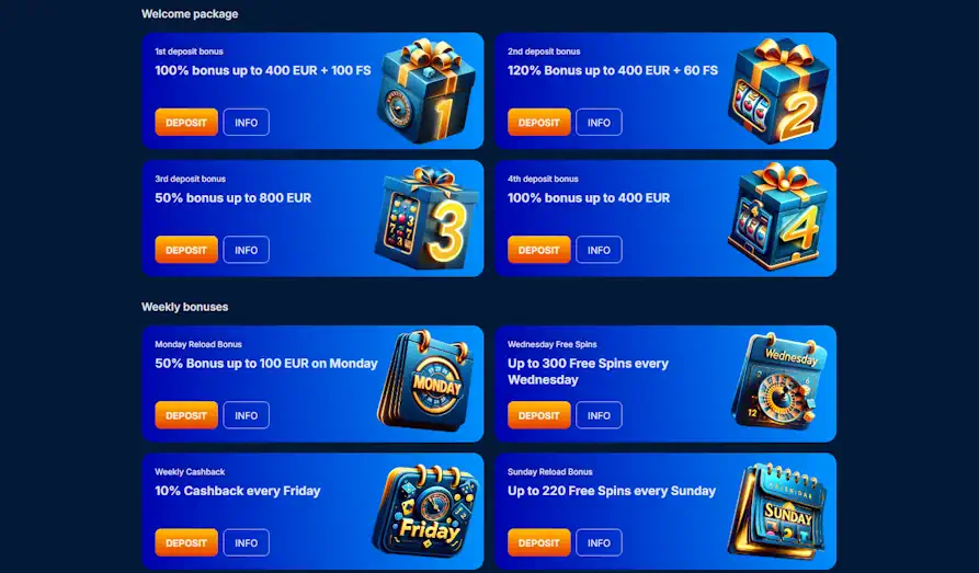 Only Win Casino Bonus Screenshot image #2 for Only Win Casino