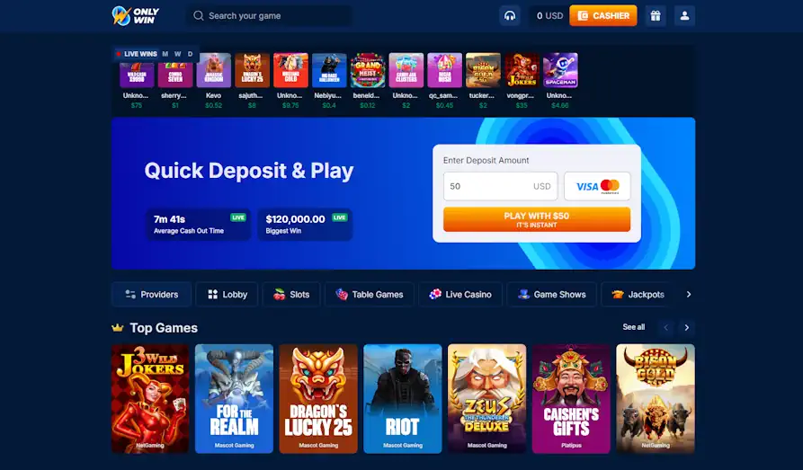 Read review of Only Win Casino