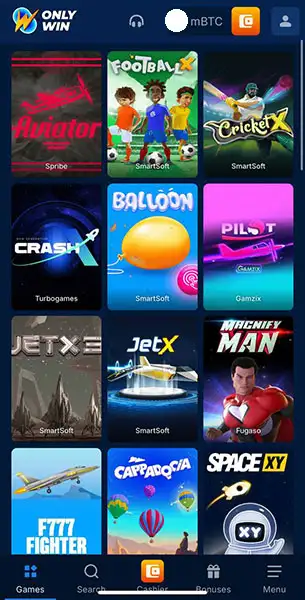 Only Win Casino mobile screenshot #4 Mobile Screenshot image #4 for Only Win Casino