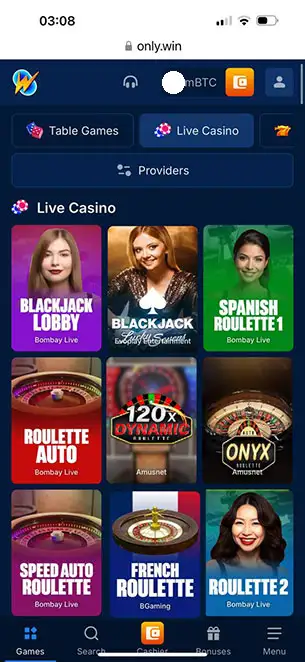Only Win Casino mobile screenshot #3 Mobile Screenshot image #3 for Only Win Casino