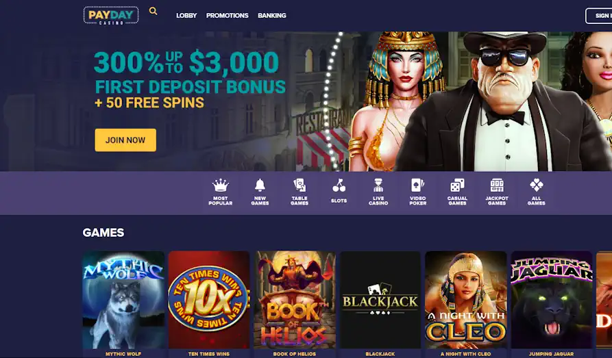 Read review of Payday Casino