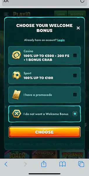 Playio Casino mobile screenshot #5 Mobile Screenshot image #5 for Playio Casino