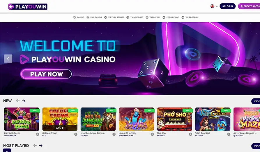 Read review of PlaYouWin Casino