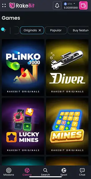 Rakebit Casino mobile screenshot #4 Mobile Screenshot image #4 for Rakebit Casino