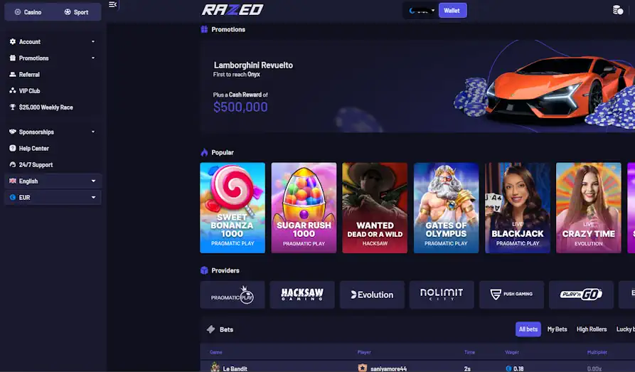 Read review of Razed Casino