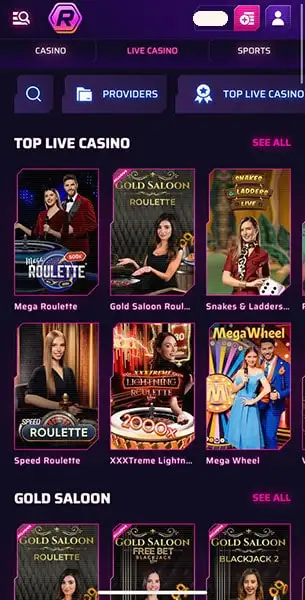 Roby Casino mobile screenshot #2 Mobile Screenshot image #2 for Roby Casino