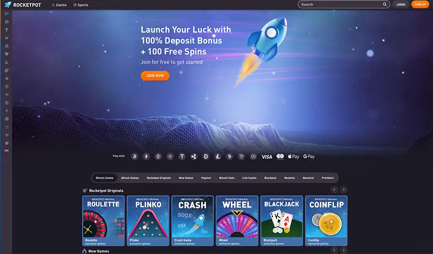 Read review of Rocketpot Casino