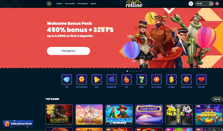 Read review of Rollino Casino