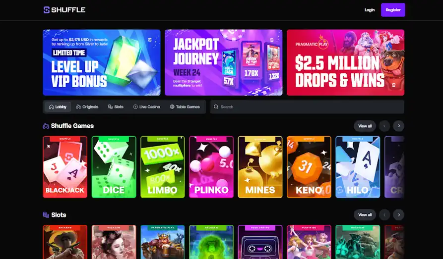 Read review of Shuffle Casino