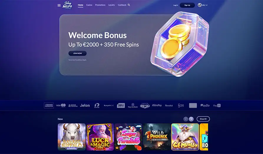 Read review of Shiny Wilds Casino