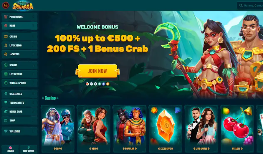 Read review of Spinanga Casino