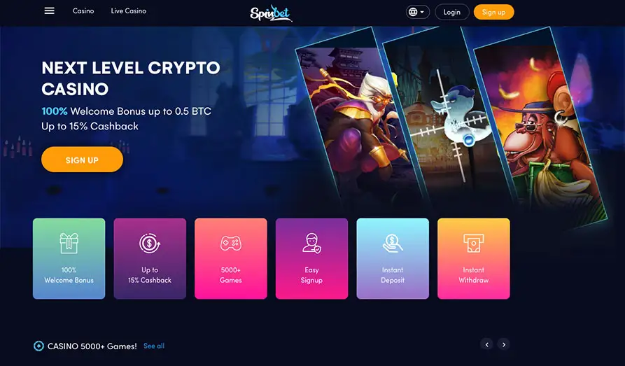 Read review of Spinbet Casino
