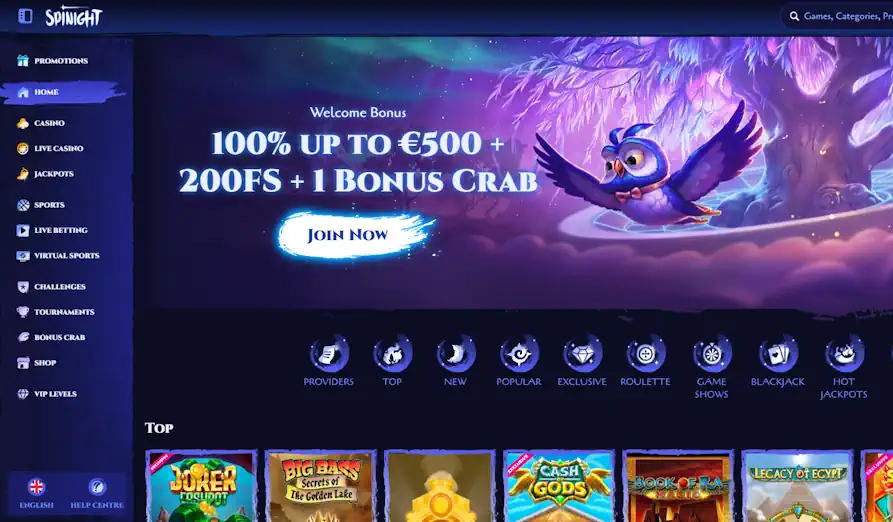 Read review of Spinight Casino