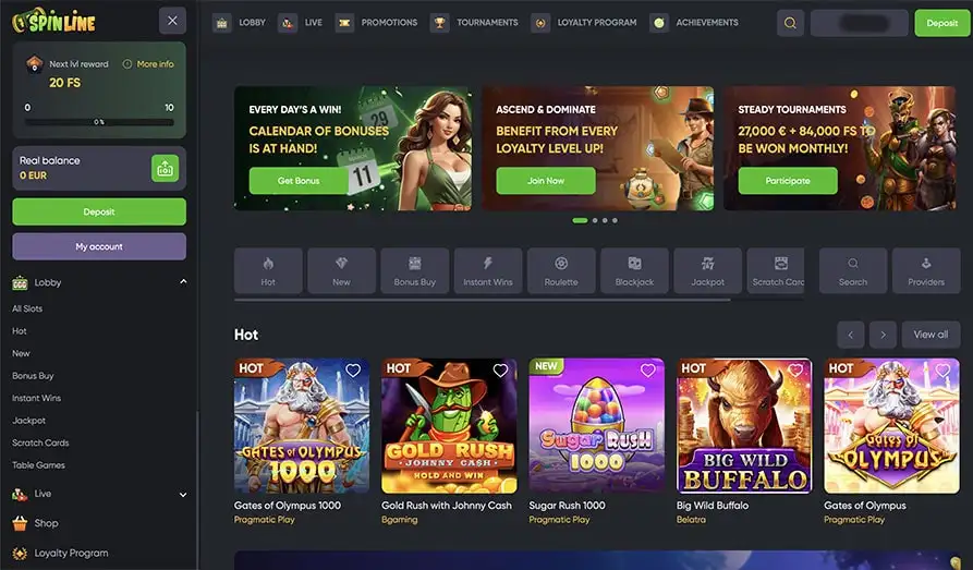 Read review of Spinline Casino