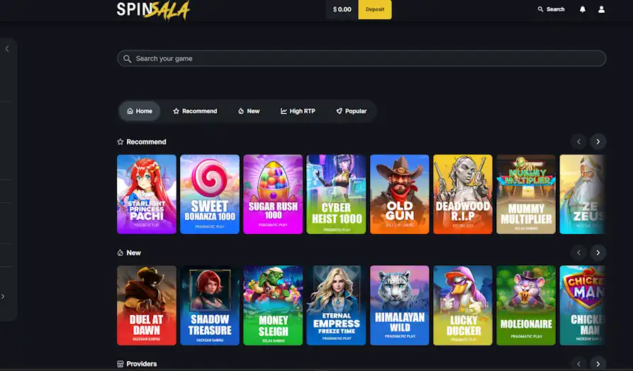 Read review of Spinsala Casino