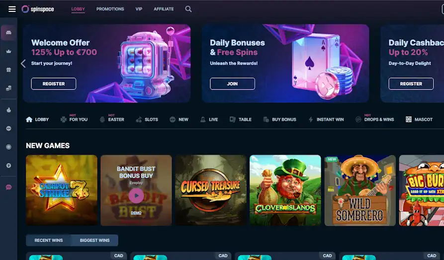 Read review of Spin Space Casino